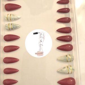 Authentic custom press on nails